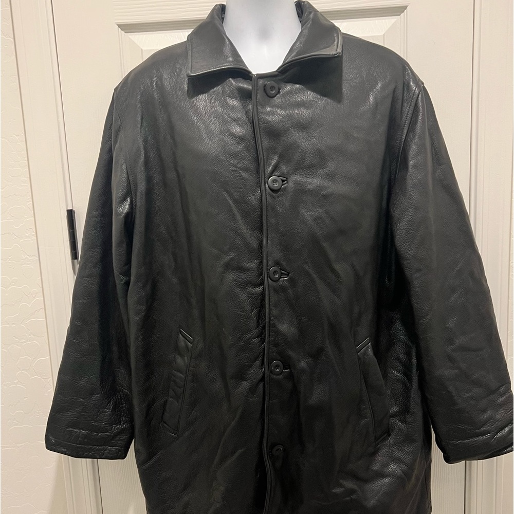 Wilson Leather M Julian Black Leather Jacket with removable Lining. Sz Large
